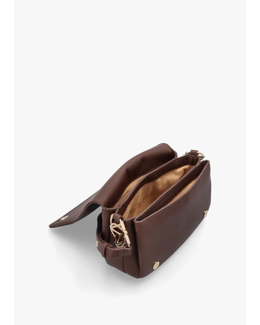 Love Moschino Brown Flapover Shoulder Bag