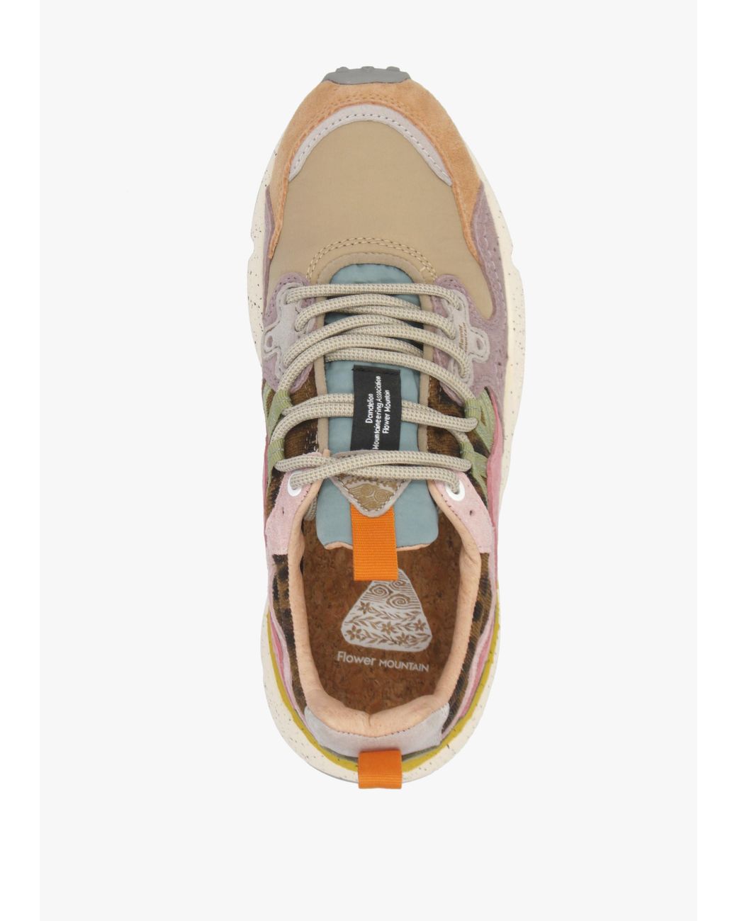 Flower Mountain Pink Yamano 3 Light Mustard Cipria Suede & Nylon Trainers