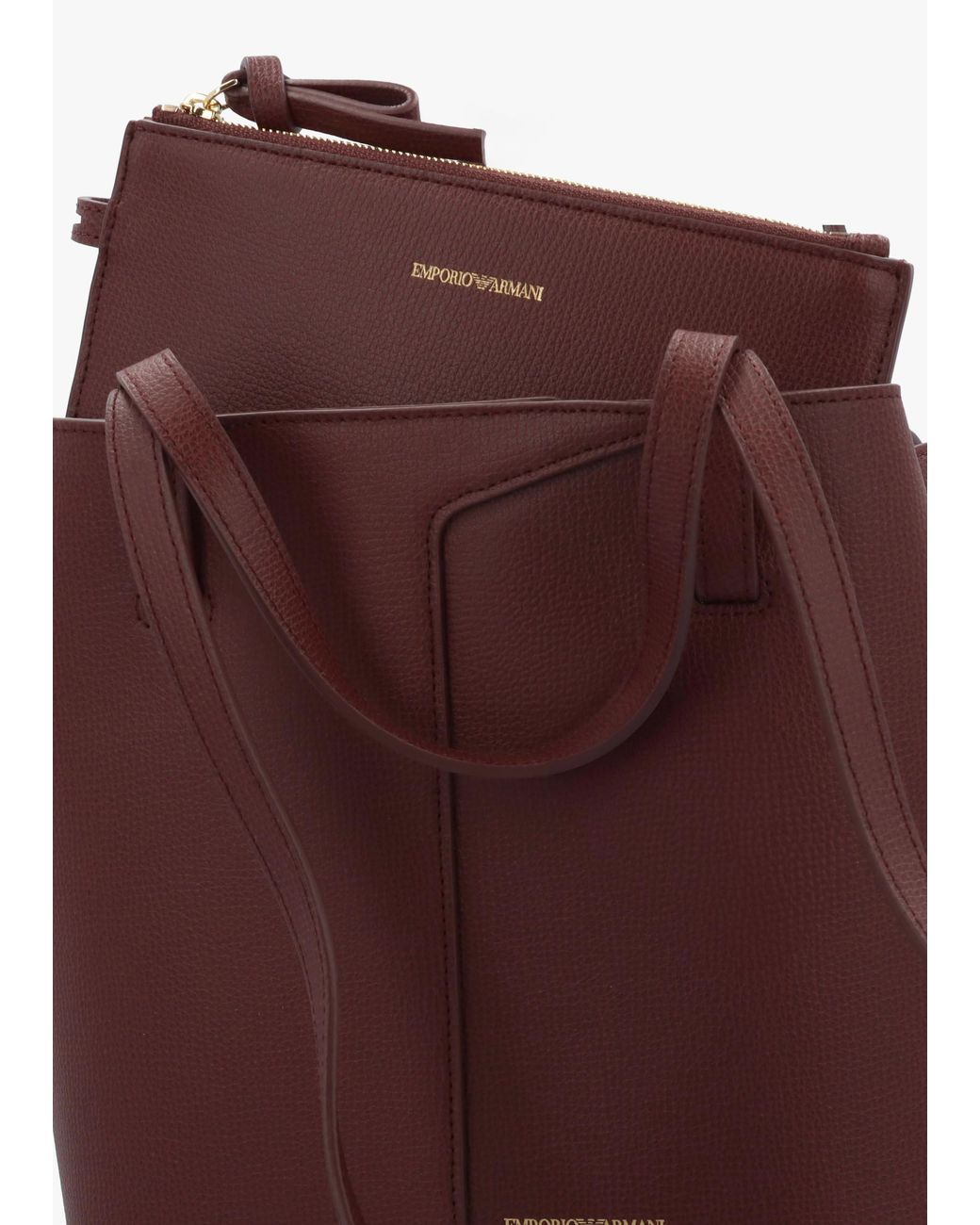 Emporio Armani Purple 1981 Mini Leather Shoulder Bag