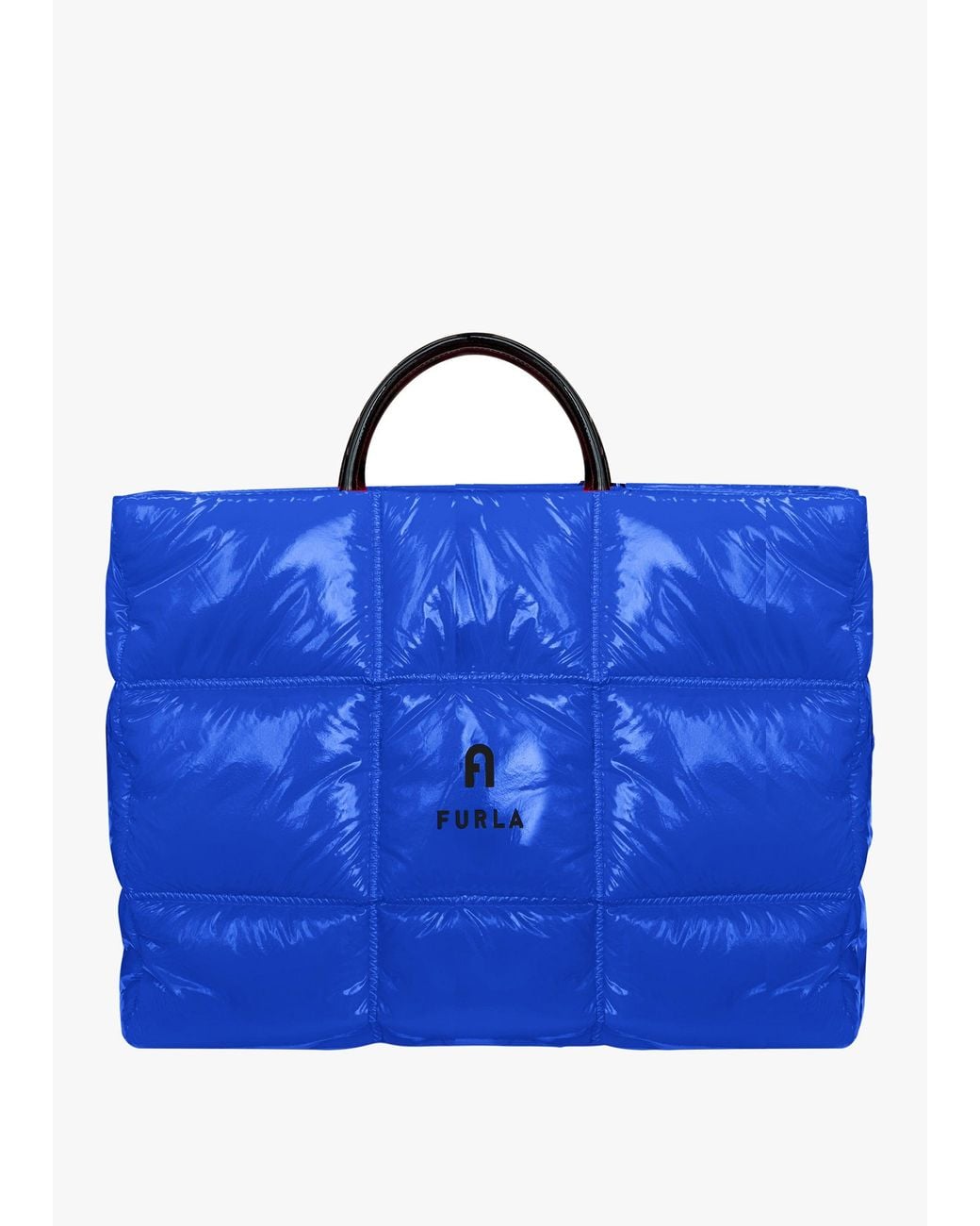 Furla Blue Opportunity L Quilted Tote Bag