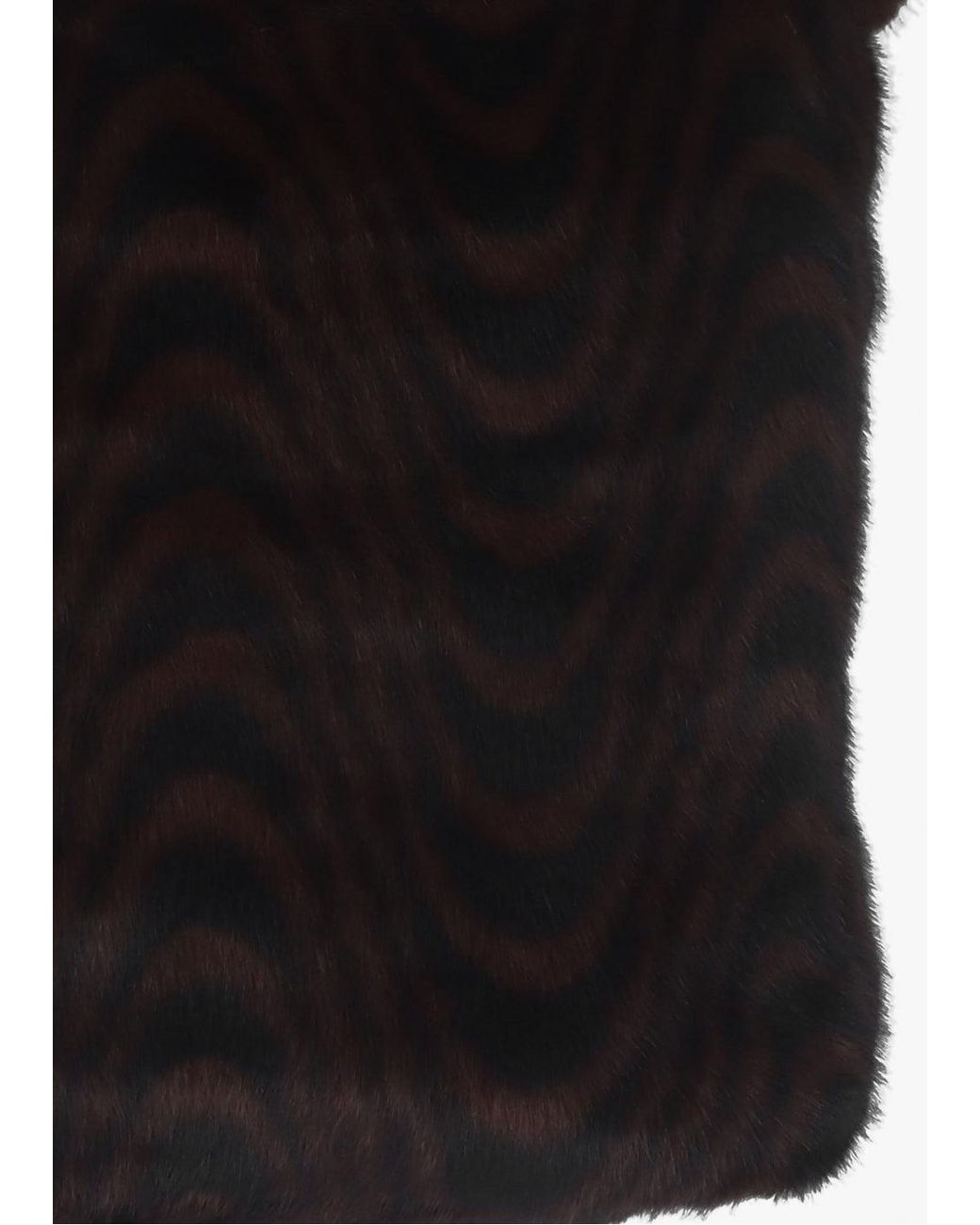 Daniel Black Large Furry & Swirl Faux Fur Shoulder Bag