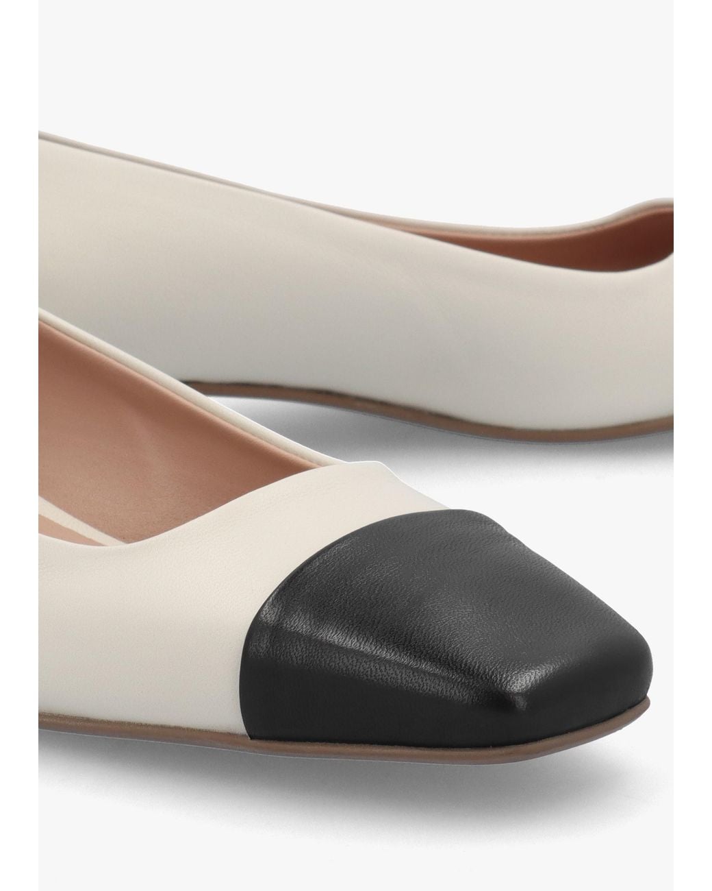 Daniel White Saria & Leather Toe Cap Pumps