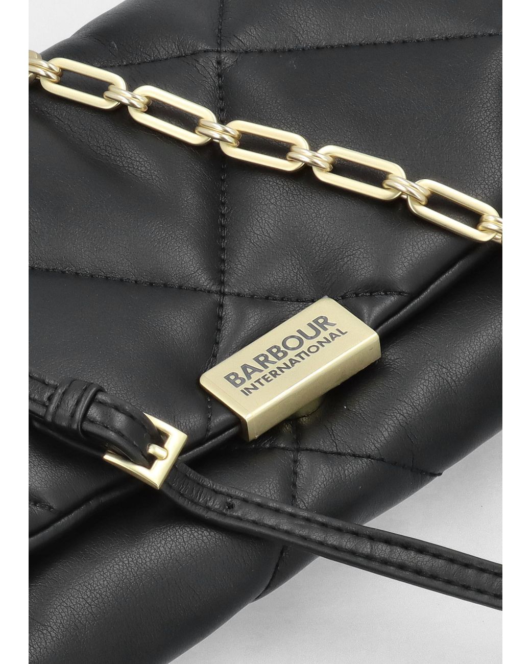 Barbour Black Soft Quilted Cross-Body Bag