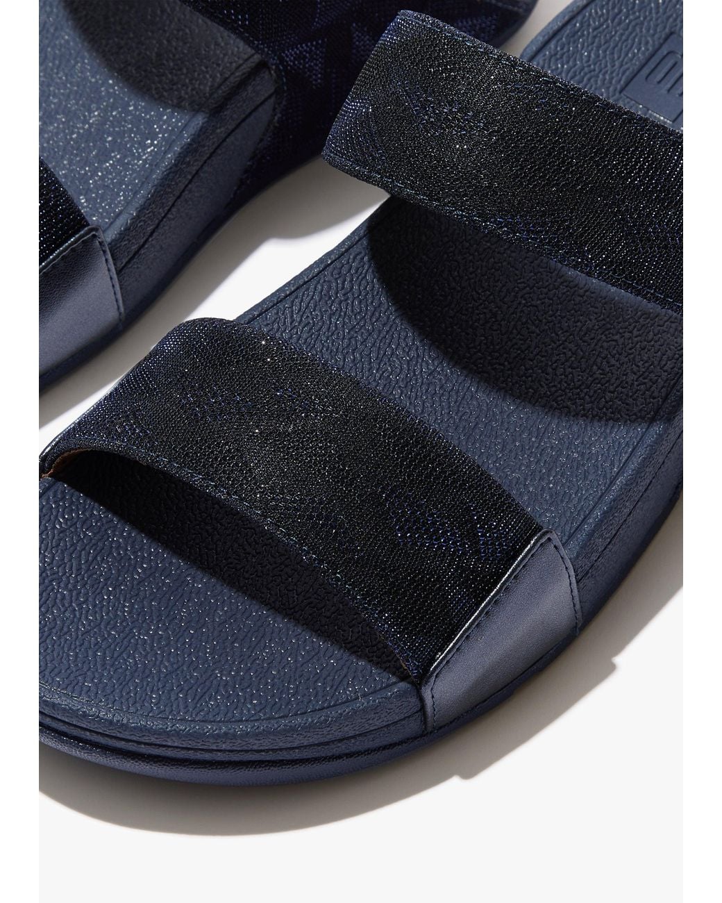 Fitflop Blue Lulu Glitz Slider Sandals