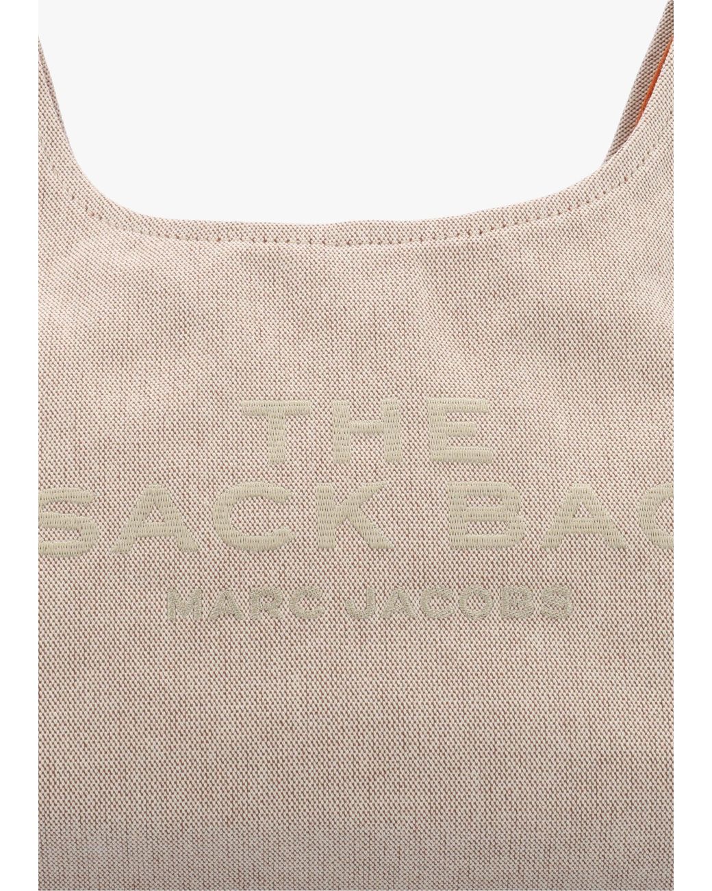 Marc Jacobs Natural The Leather Trim Canvas Belted Argan Oil Sack Bag