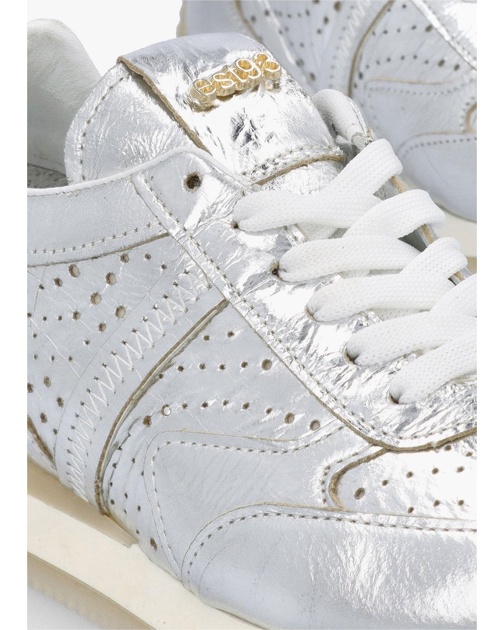 Daniel White Mated Perforated Runner Trainers