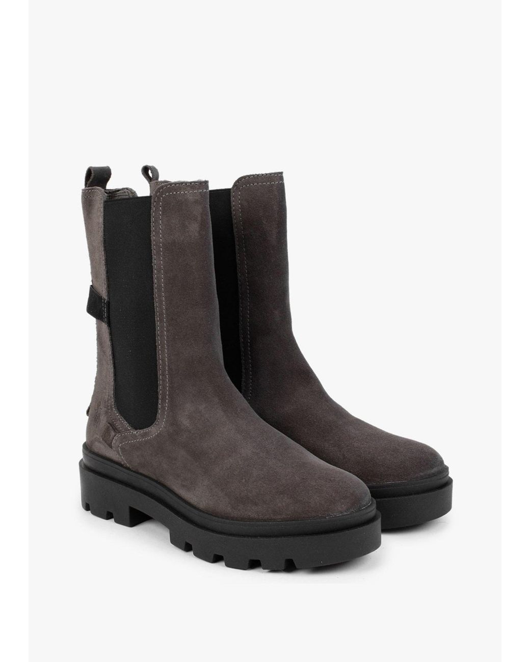 Fly London Black Judy Tall Chelsea Boots