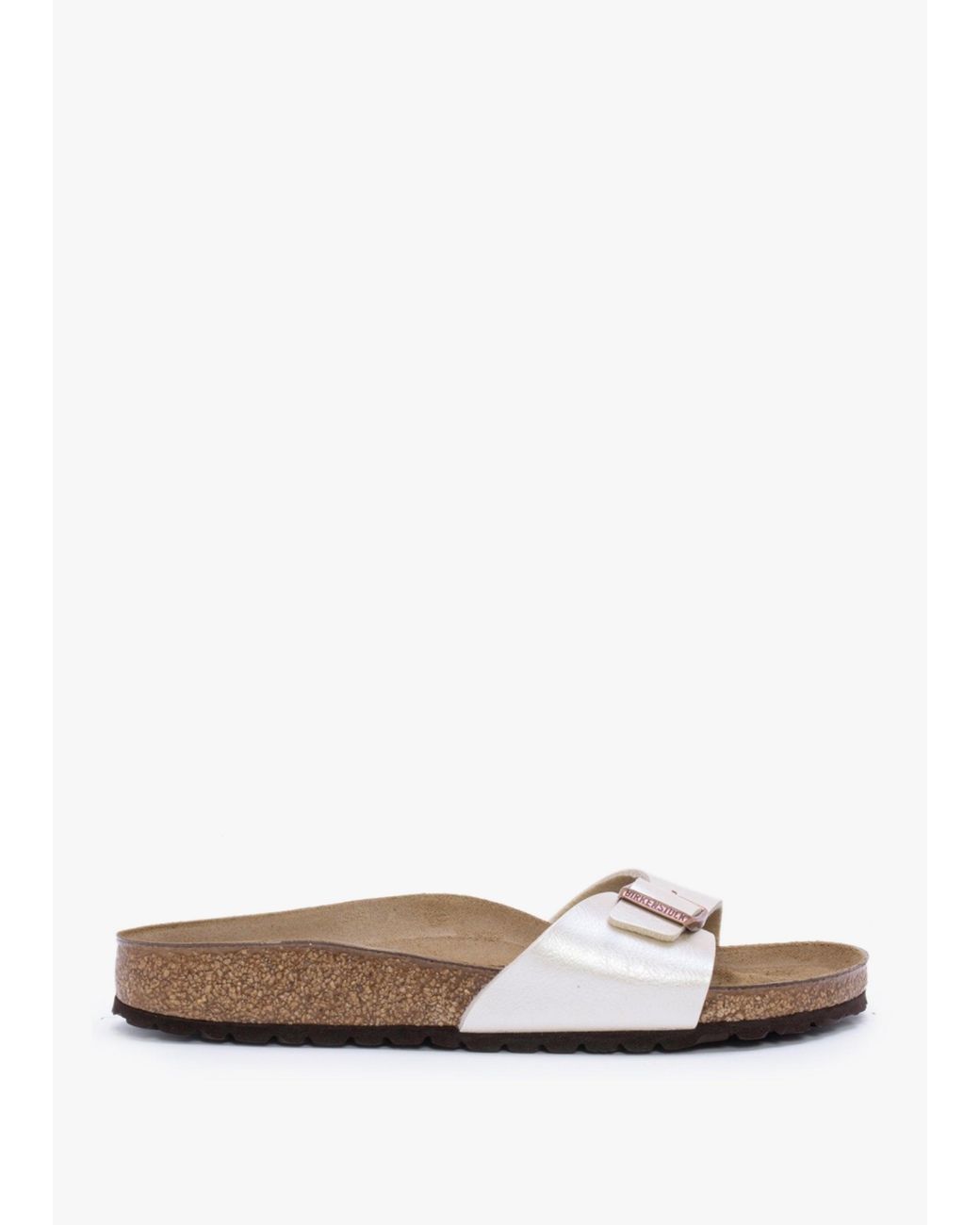 Birkenstock White Madrid Graceful Pearl Birko-Flor Mules