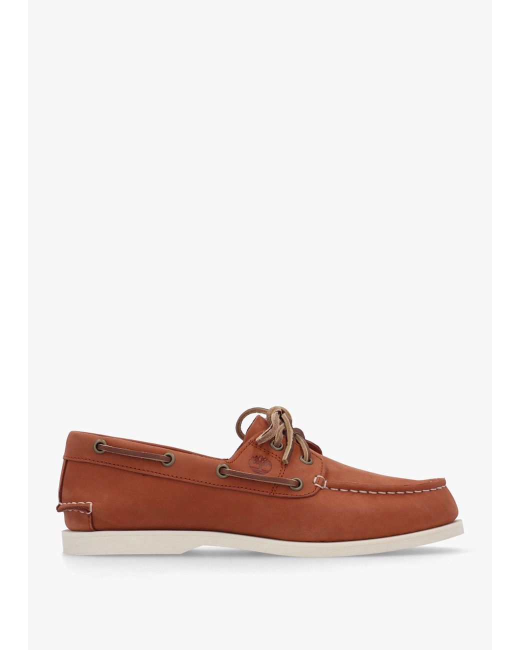 Timberland Brown Classic Rust Nubuck Leather Boat Shoes
