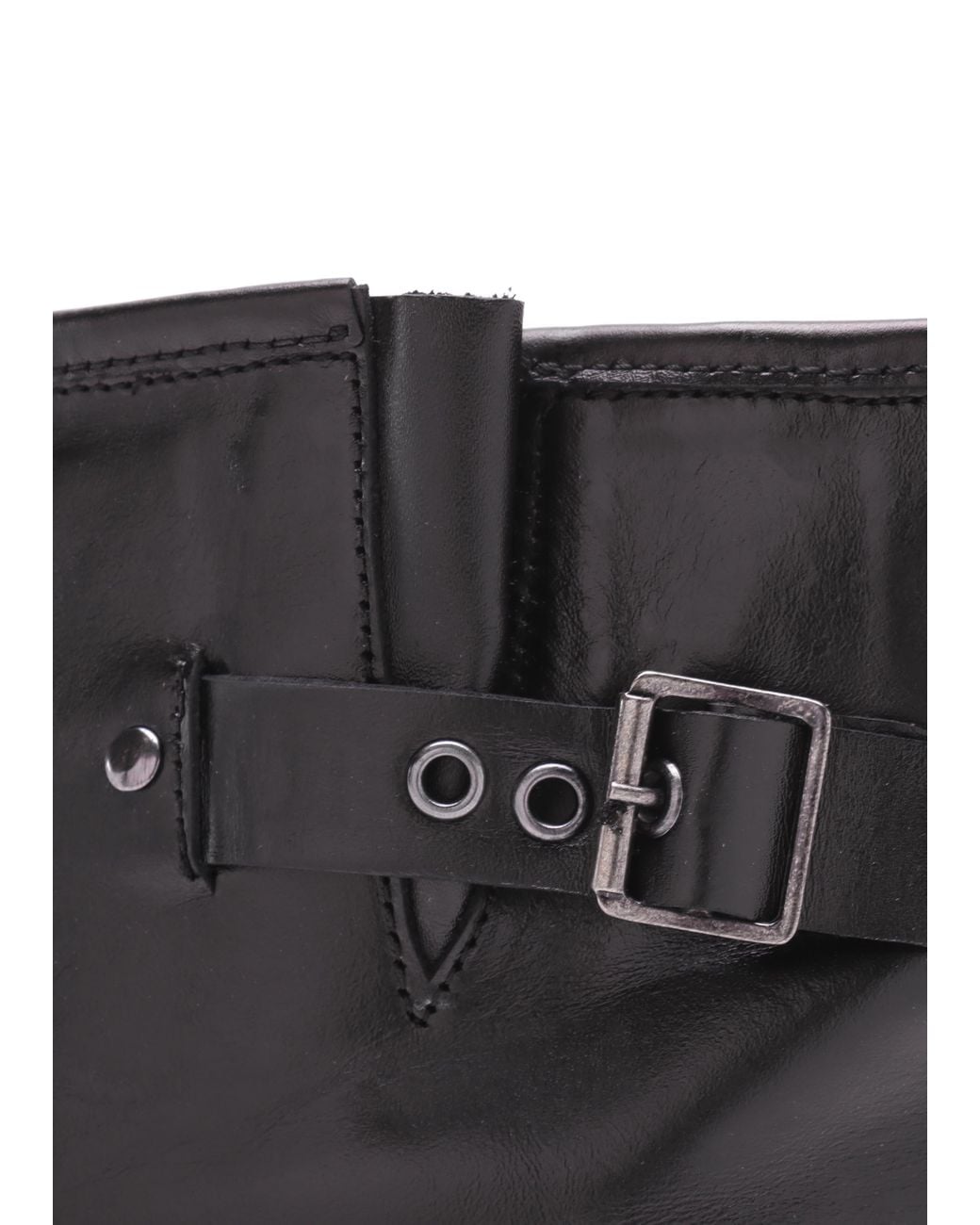 Daniel Ibike Black Leather Chunky Biker Boots