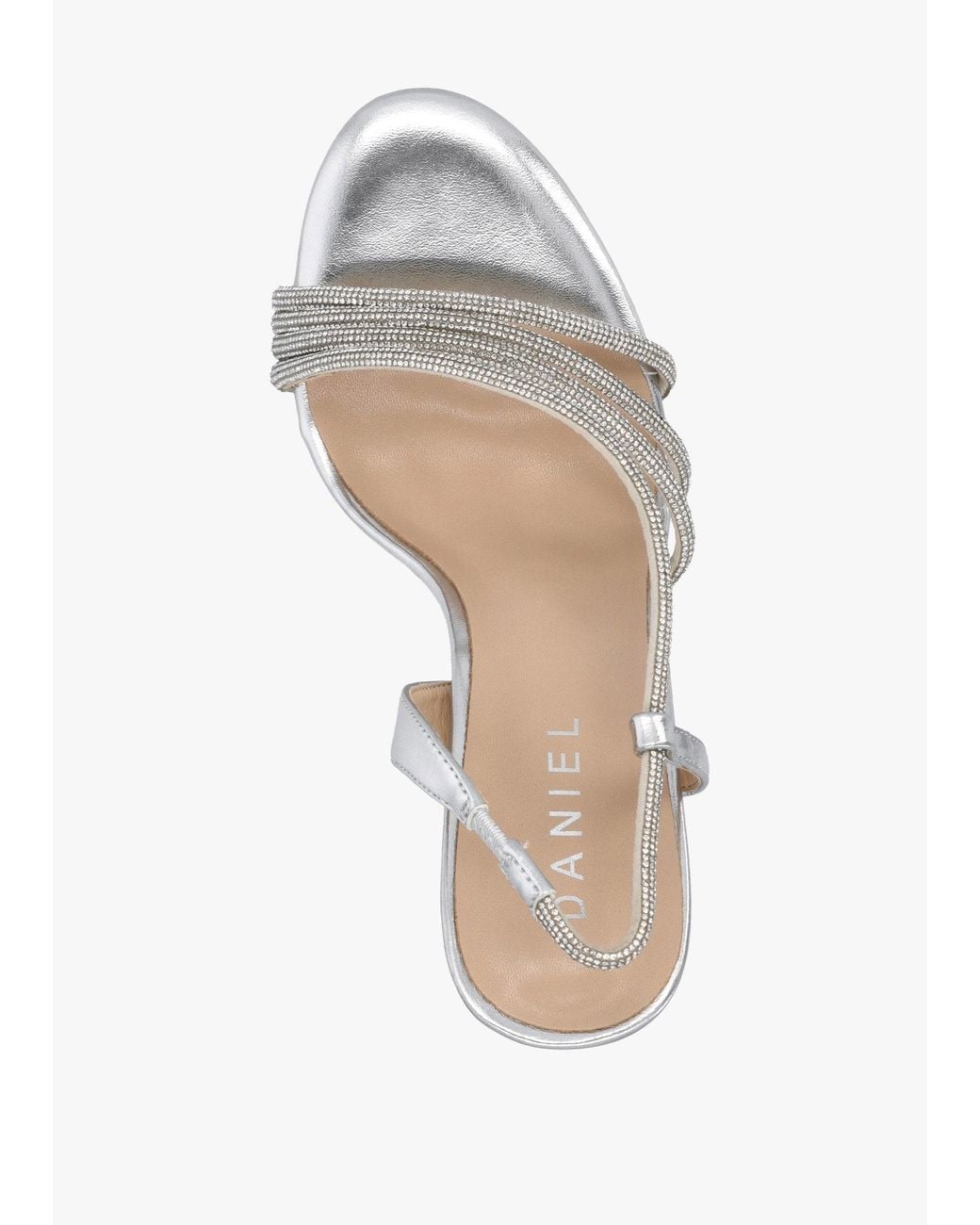 Daniel White Ichelly Metallic Diamante Strap High Heel Sandals