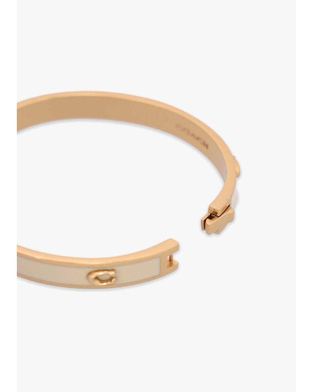 COACH Natural 6Mm Signature Enamel & Hinge Bangle
