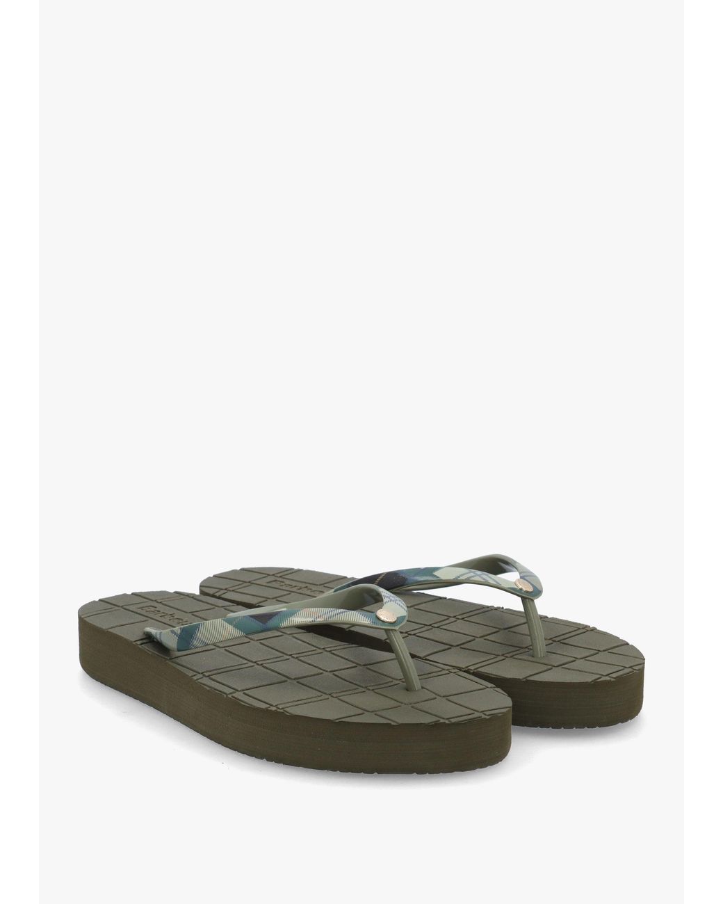 Barbour Green Tilda Toe Post Flip Flops