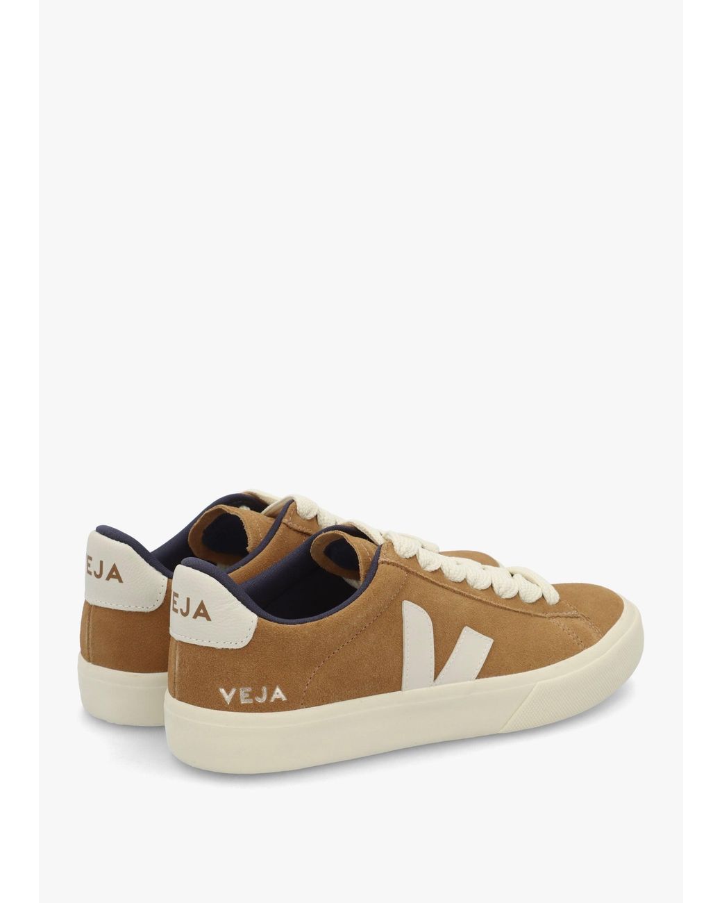Veja White Campo Suede Camel Pierre Trainers