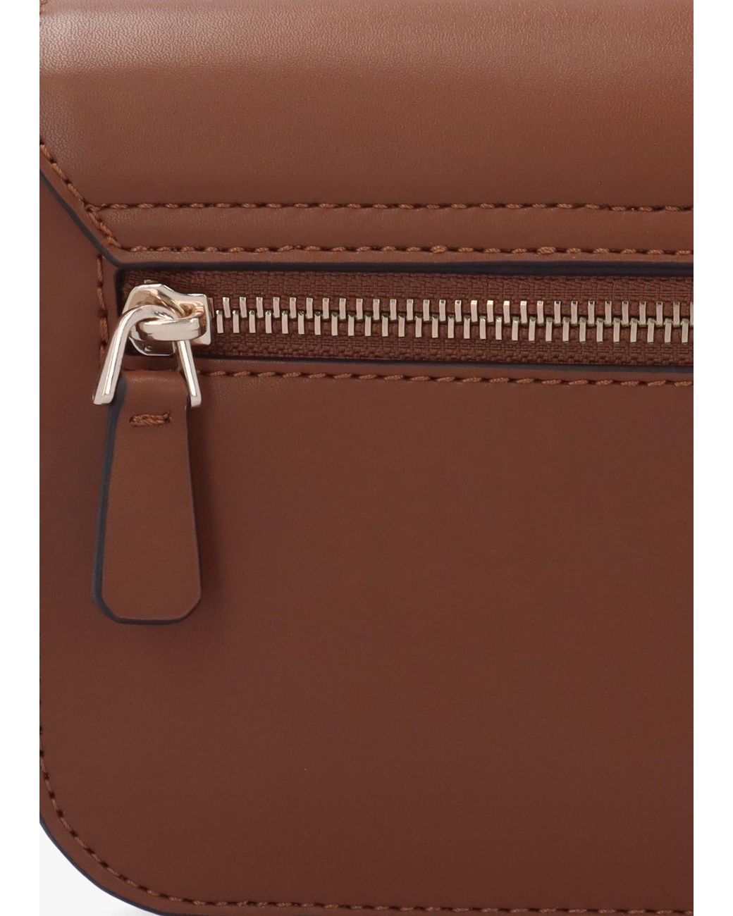 Guess Brown Janie Convertible Cognac Cross-Body Bag