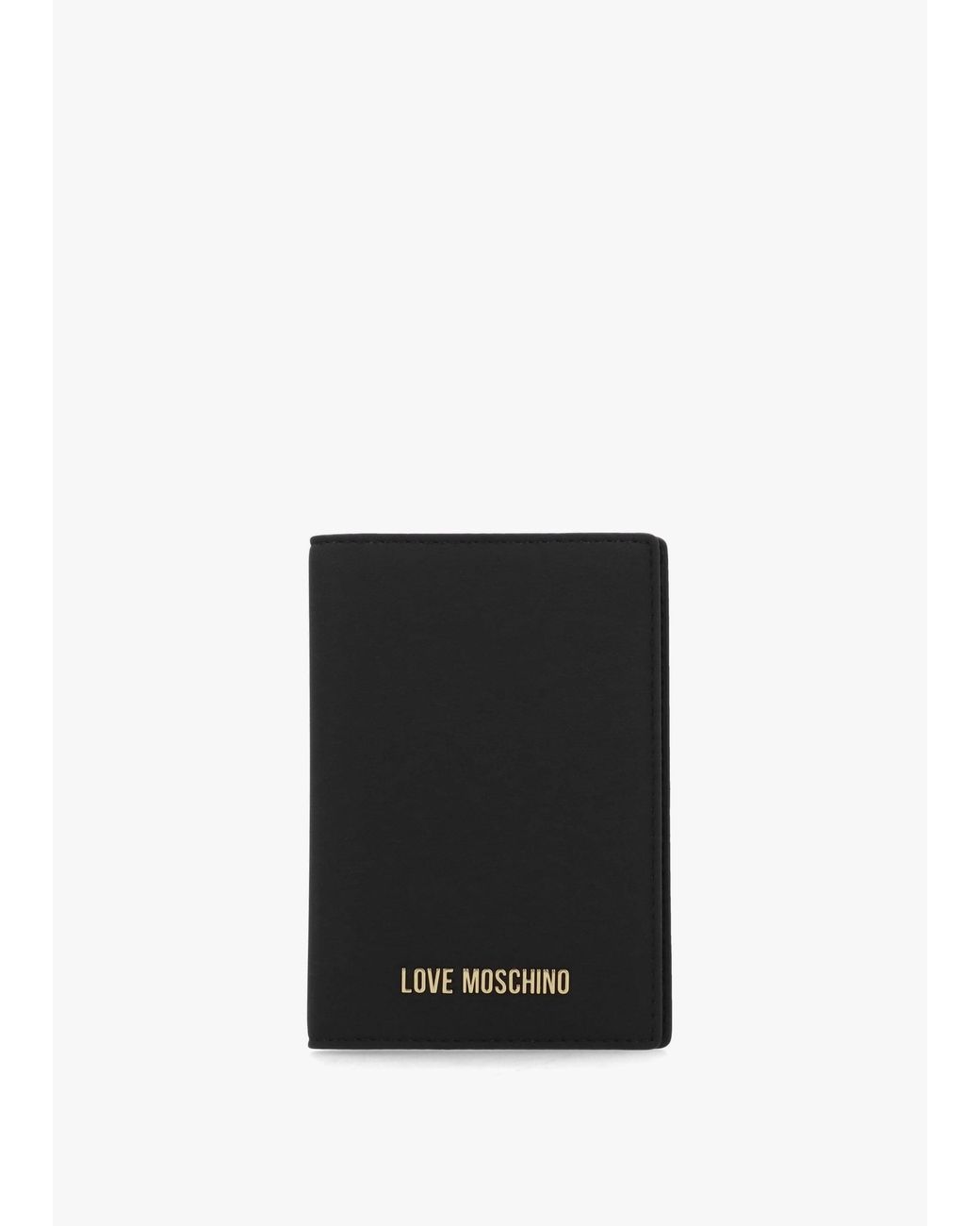 Love Moschino Black Logo Nero Passport Cover