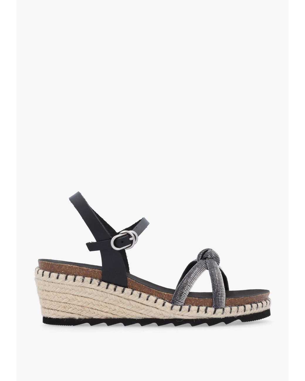 Daniel White Iknot Diamante Knot Low Wedge Sandals