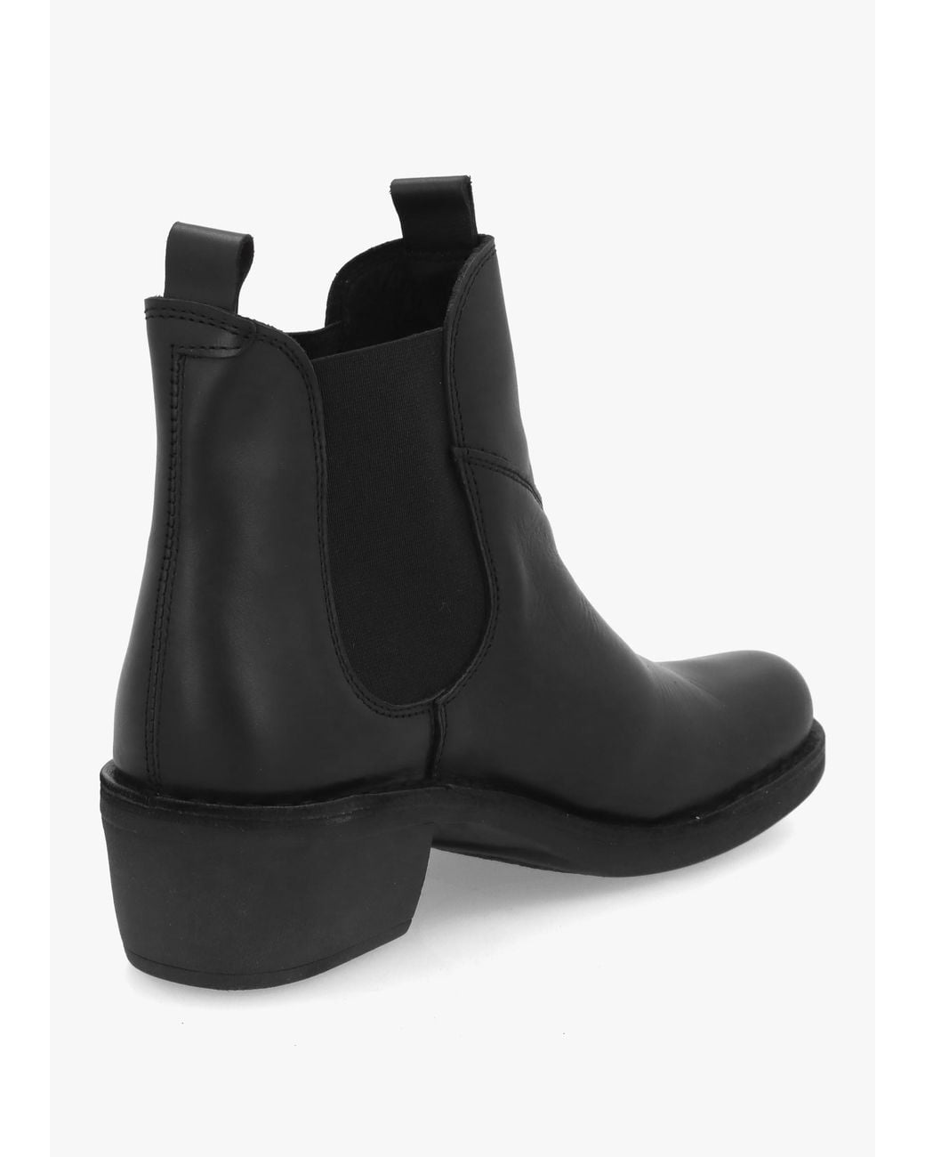 Fly London Black Meme Block Heel Chelsea Boots