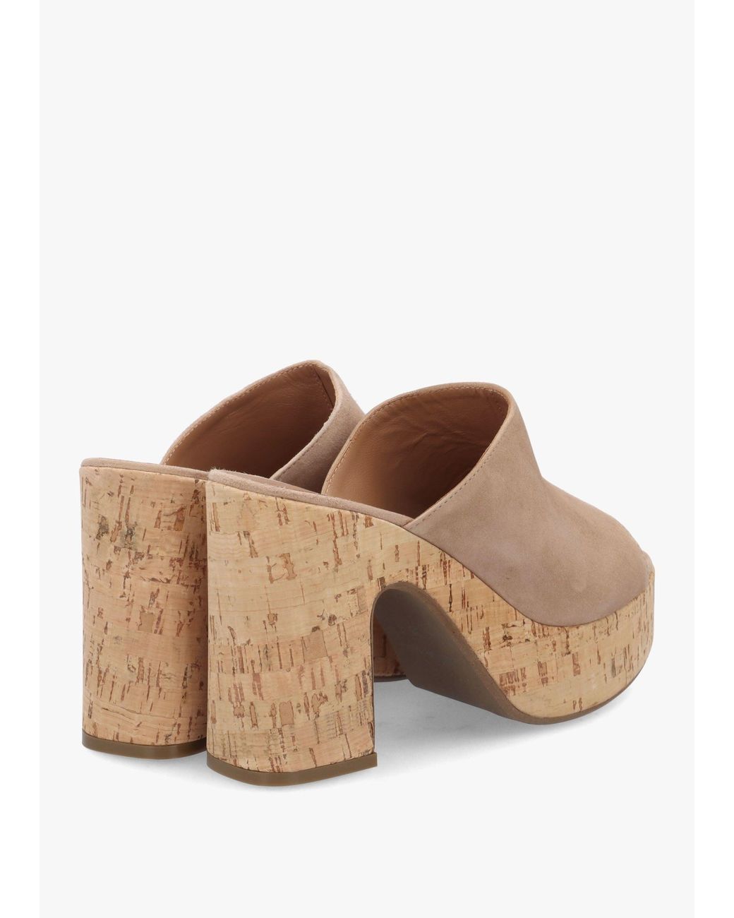 Daniel Natural Silken Cork Platform Heeled Mules