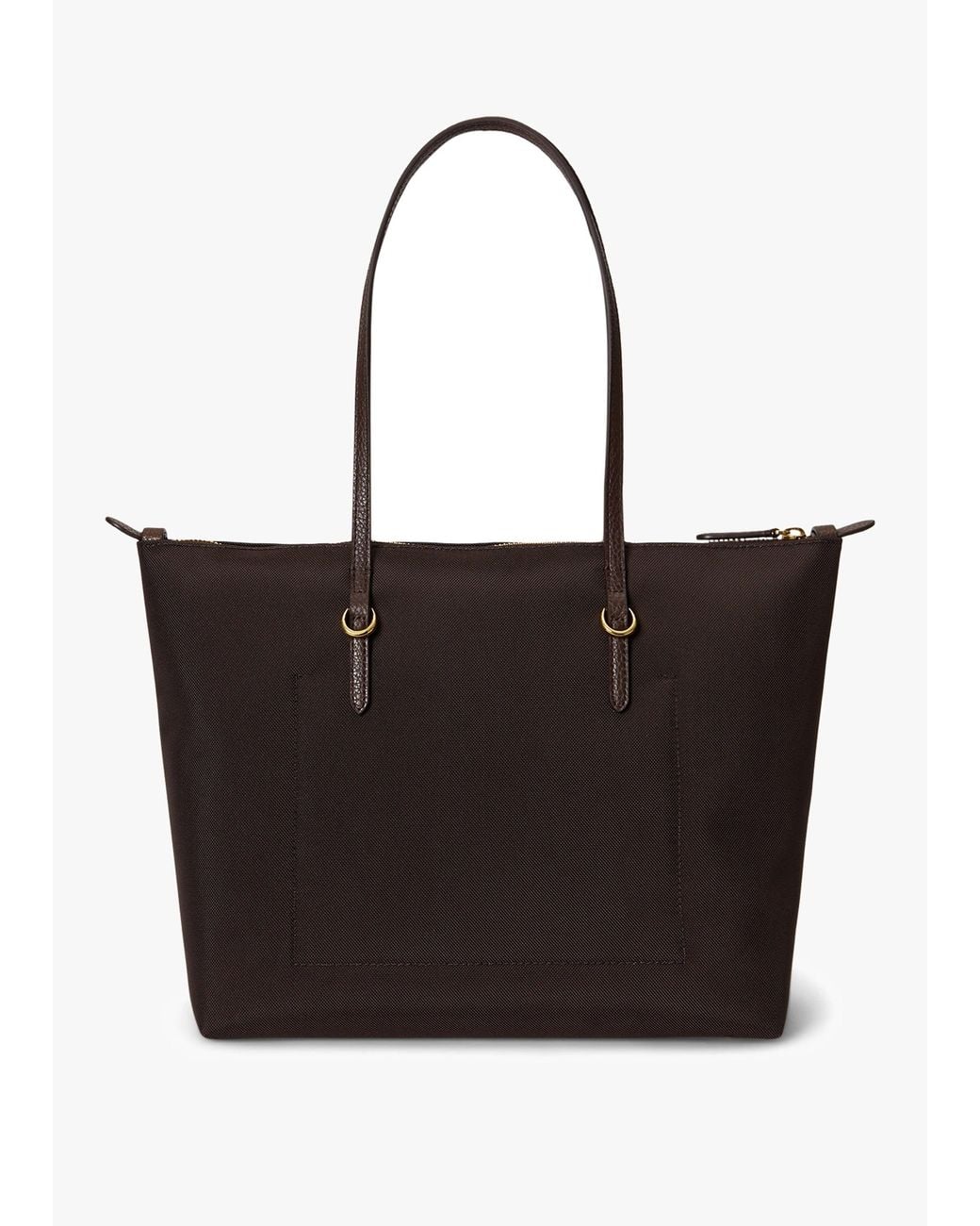 Ralph Lauren Black Medium Keaton 26 Nylon Tote Bag