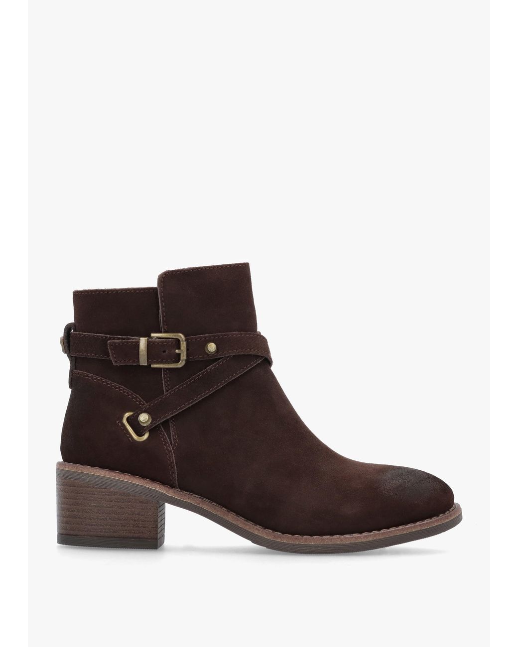 Moda In Pelle Brown Orlena Cross Strap Ankle Boots