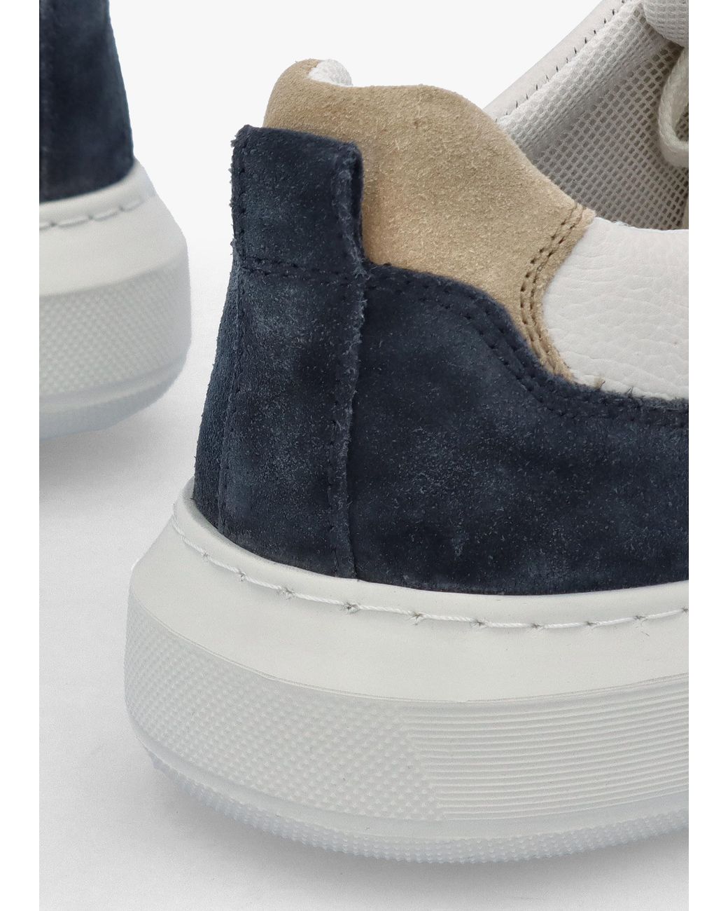 Geox White U Deiven Sand Leather Trainers