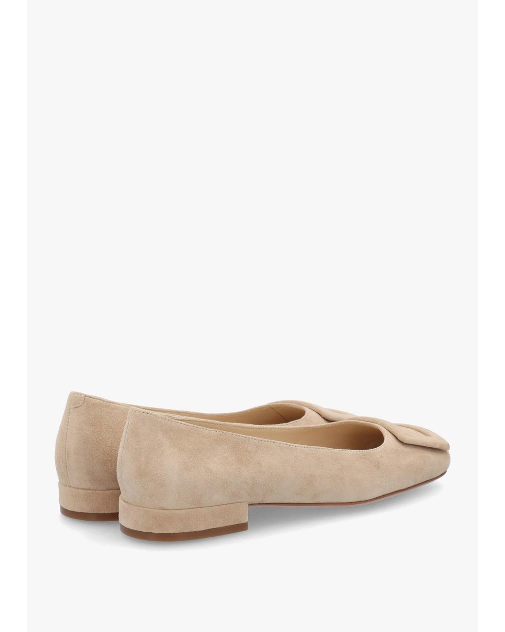 Daniel Natural East Buckle Trim Flat Pumps