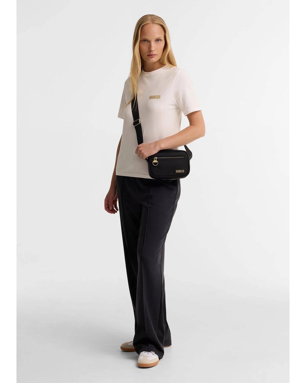 Barbour Black Mini Qualify Slim Cross-Body Bag