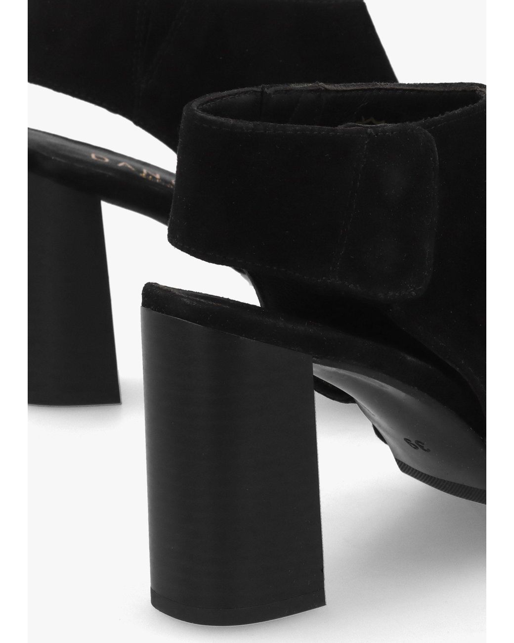 Daniel Black Moochy Ruched Block Heel Sandals