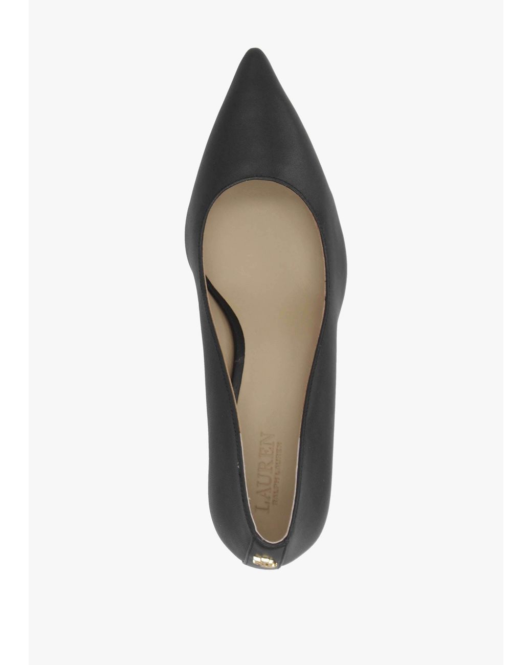 Ralph Lauren Black Lanette Ii Mid Heel Court Shoes