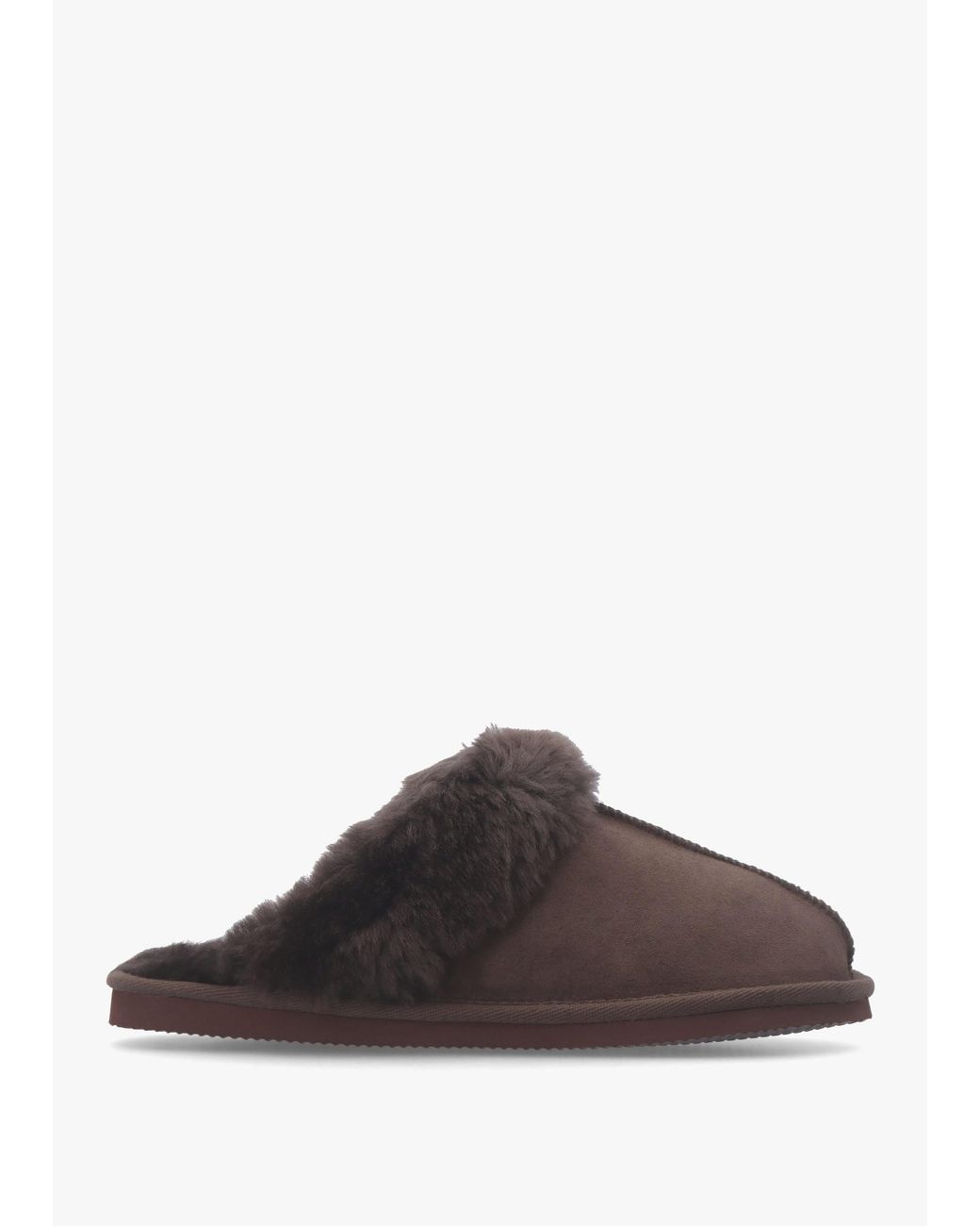 Daniel Brown Shut Sheepskin Twinface Slippers