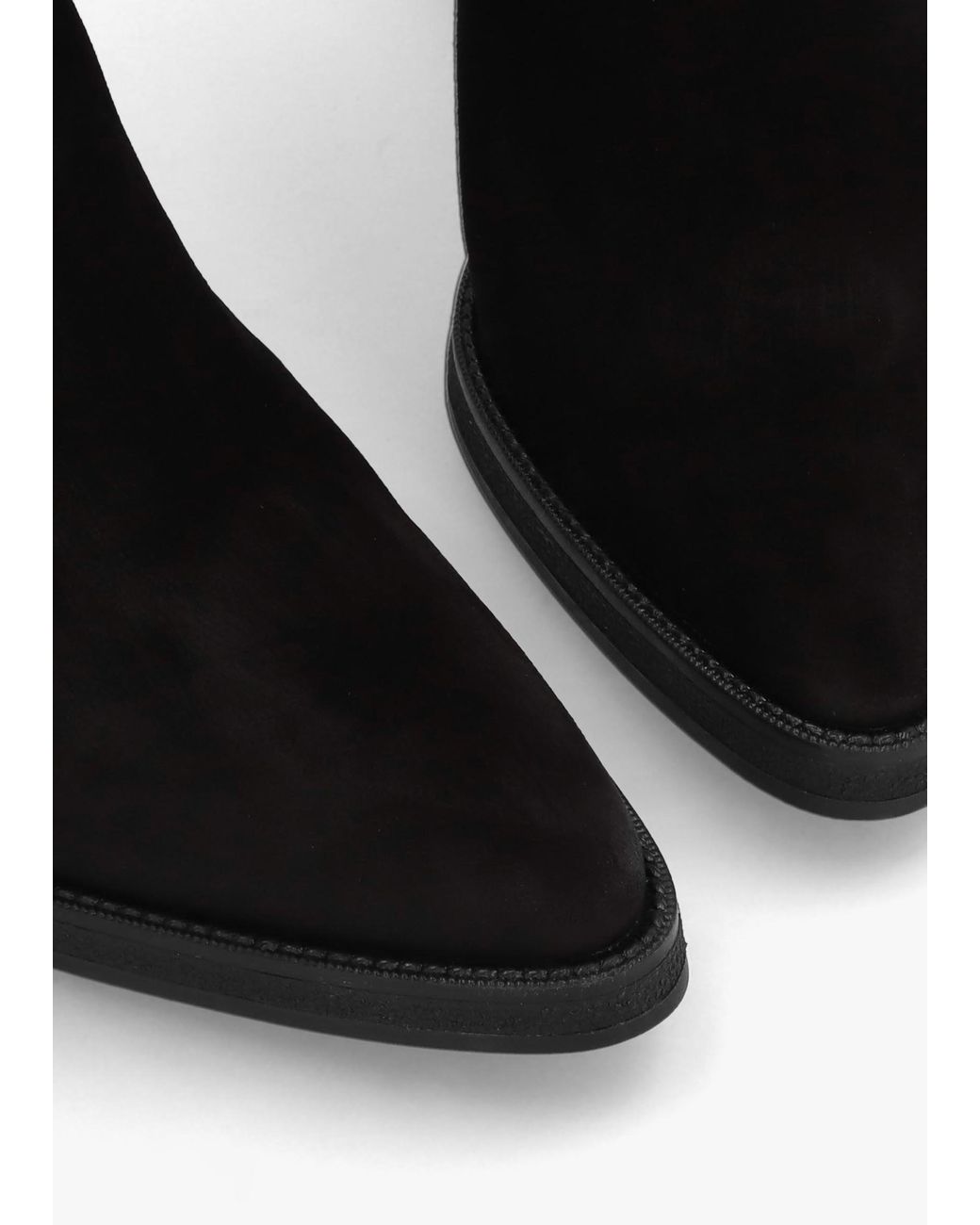Alpe Black Astrid Rouched Block Heel Knee Boots