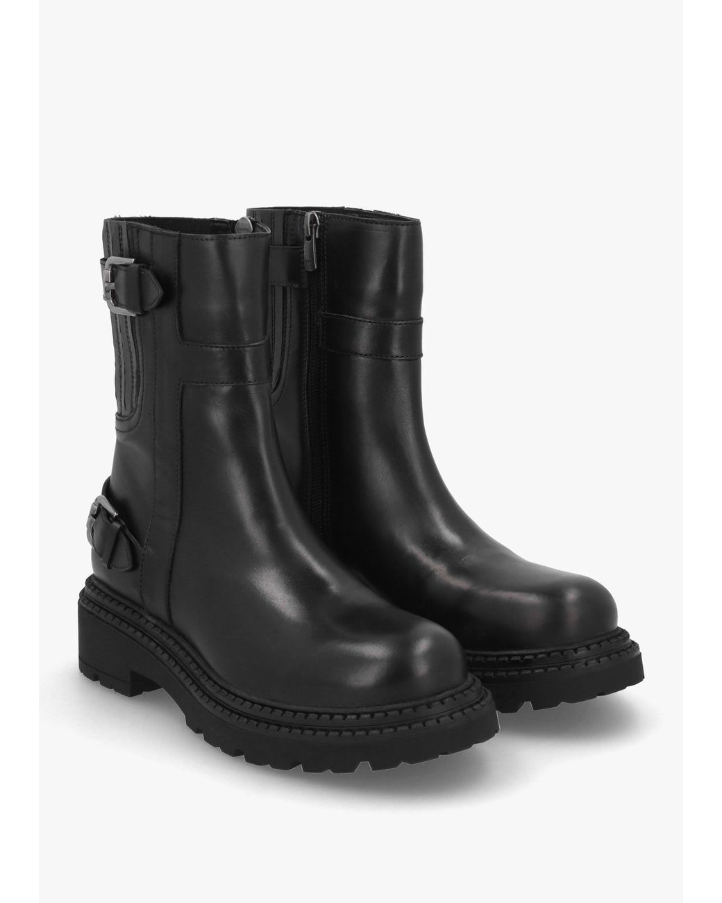 Daniel Black Ibuck Chunky Biker Boots