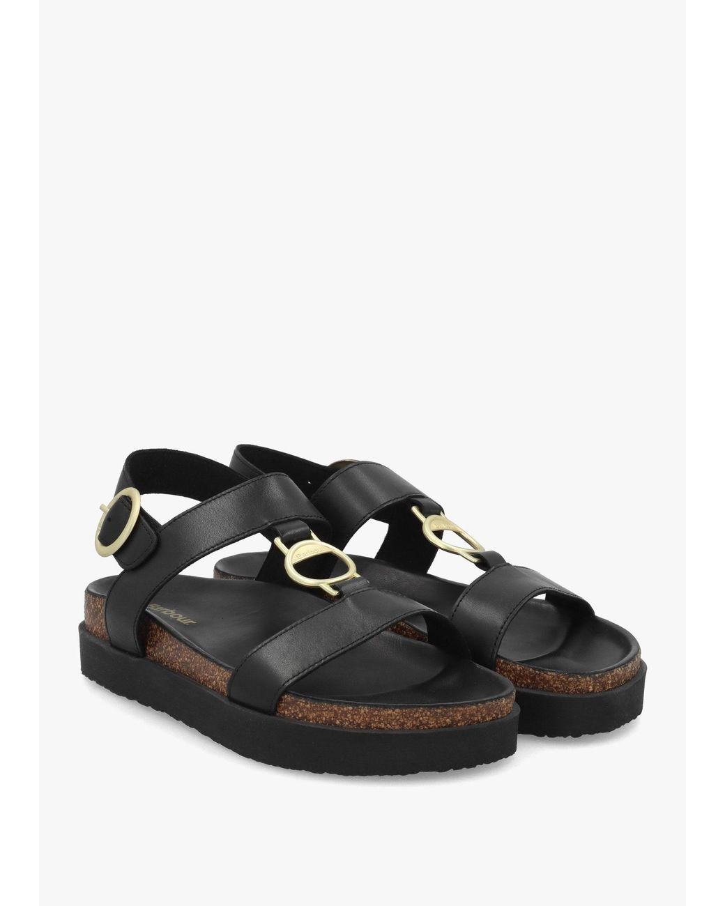 Barbour Black Gwen Sandals