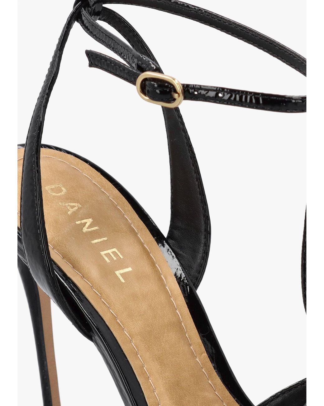 Daniel White Civil Leather T Bar Stiletto Heel Sandals