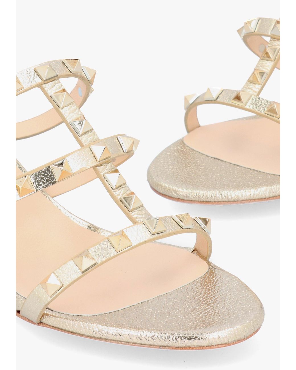 Daniel Natural Studder Embellished Block Heeled Mules