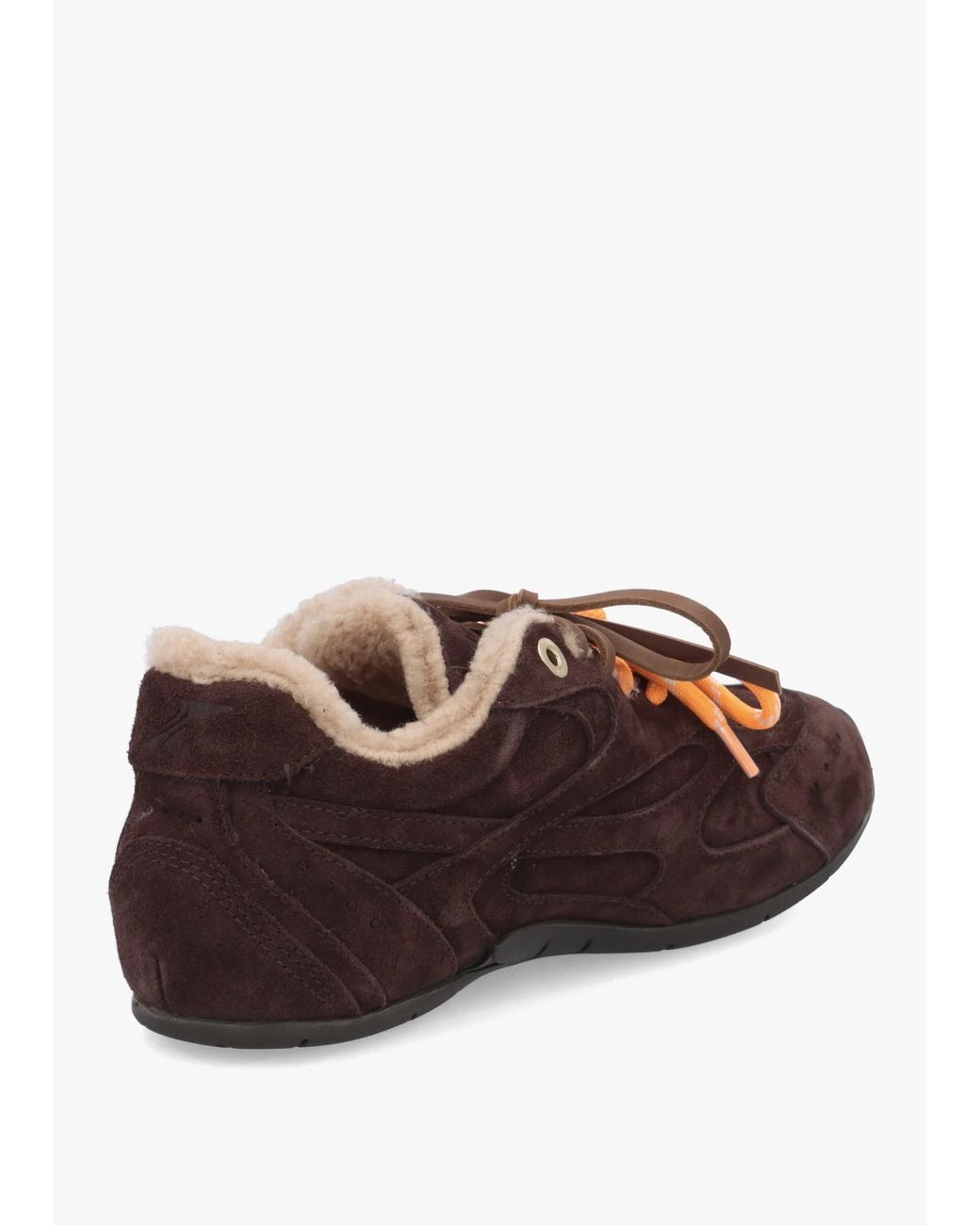 Bronx Brown Myr-Aa Shearling Low Top Trainers