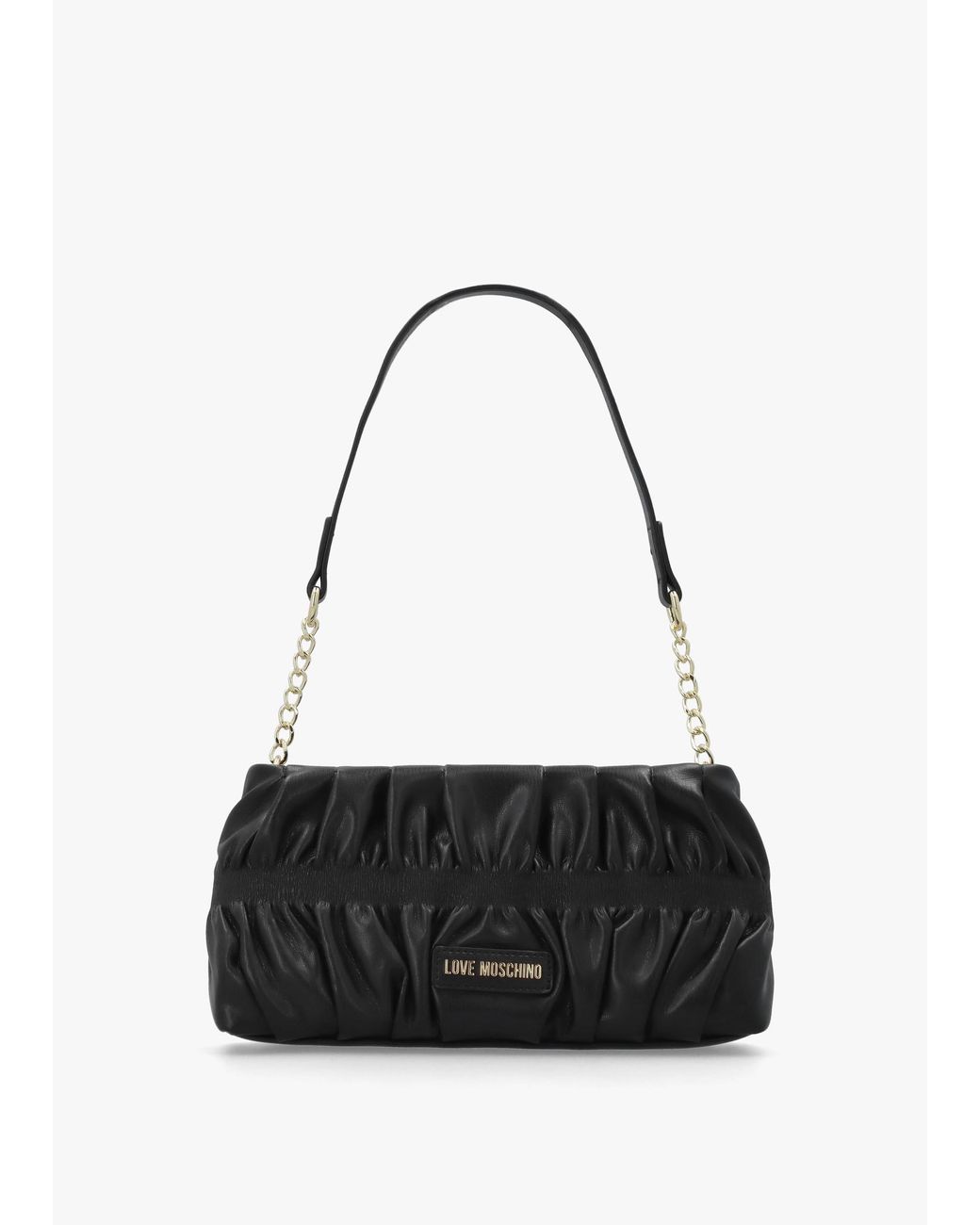 Love Moschino White Cinched Shoulder Bag