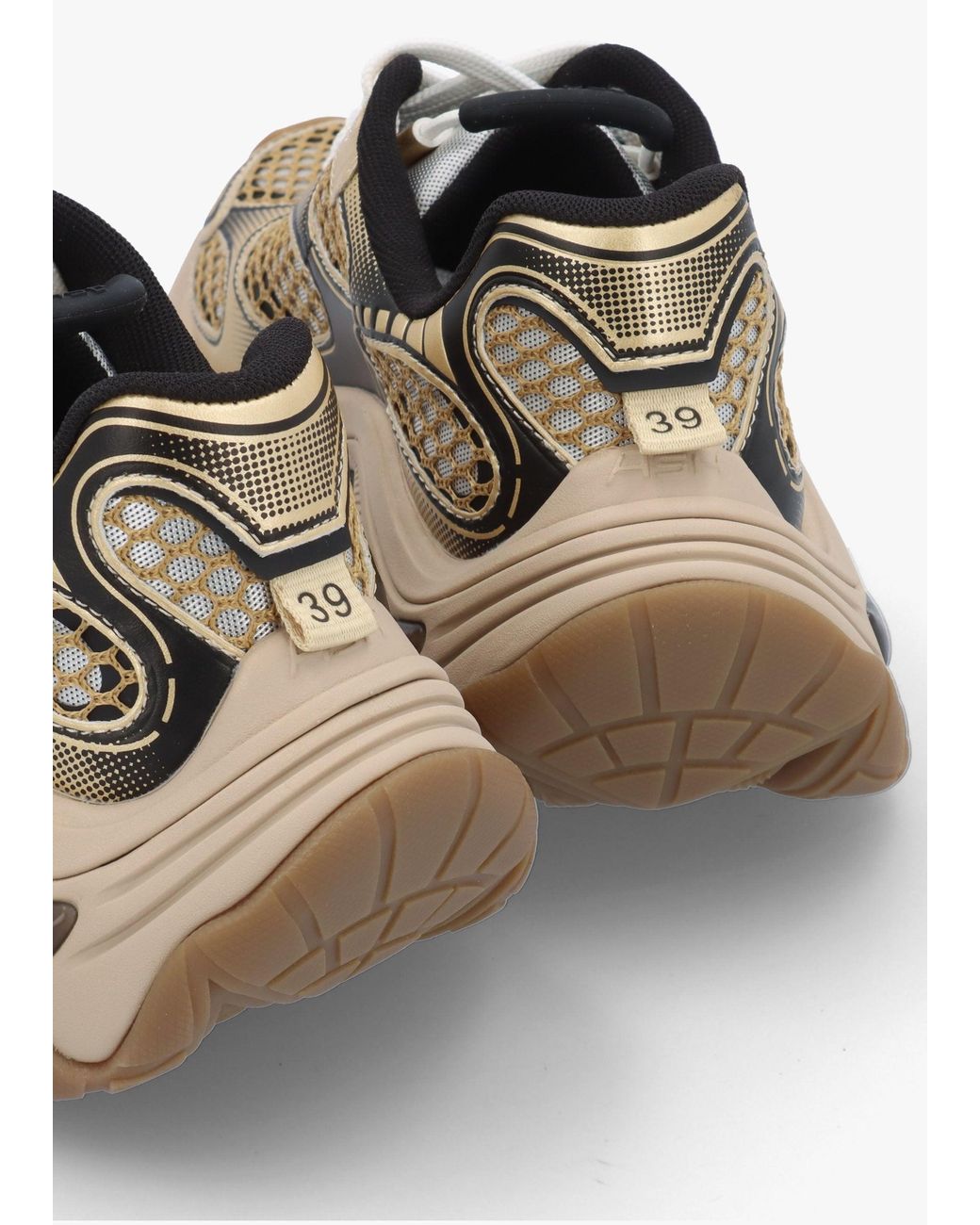 Ash White Dragon Pearlized Chunky Runner Trainers