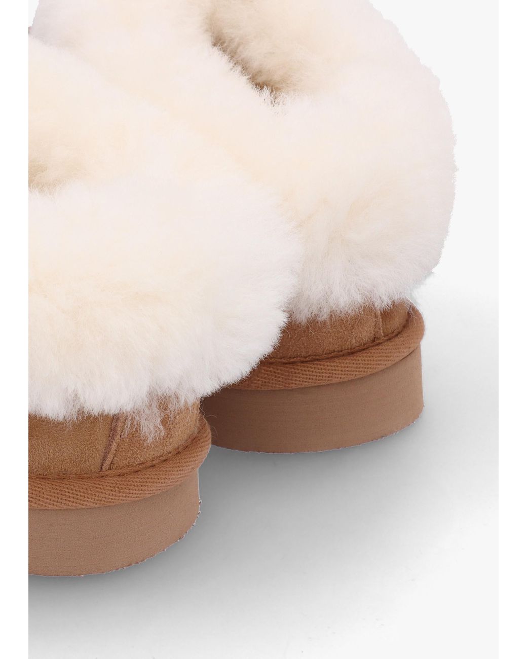 Daniel Brown Somolly Tan Suede Shearling Slippers