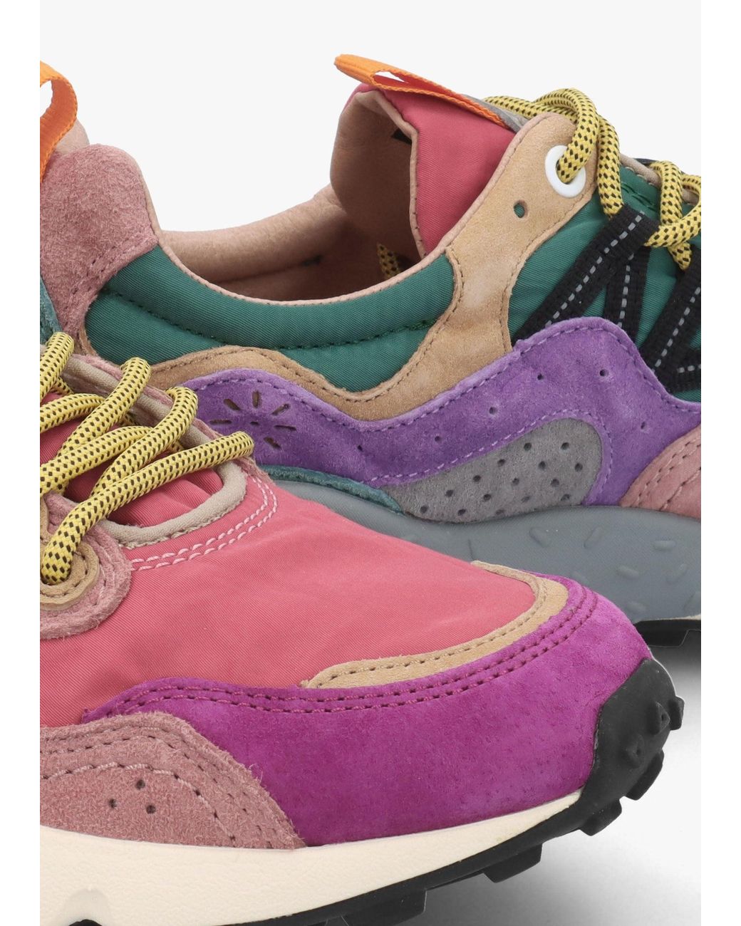 Flower Mountain Pink Yamano 3 Burgundy Fuchsia Cipria Suede Trainers