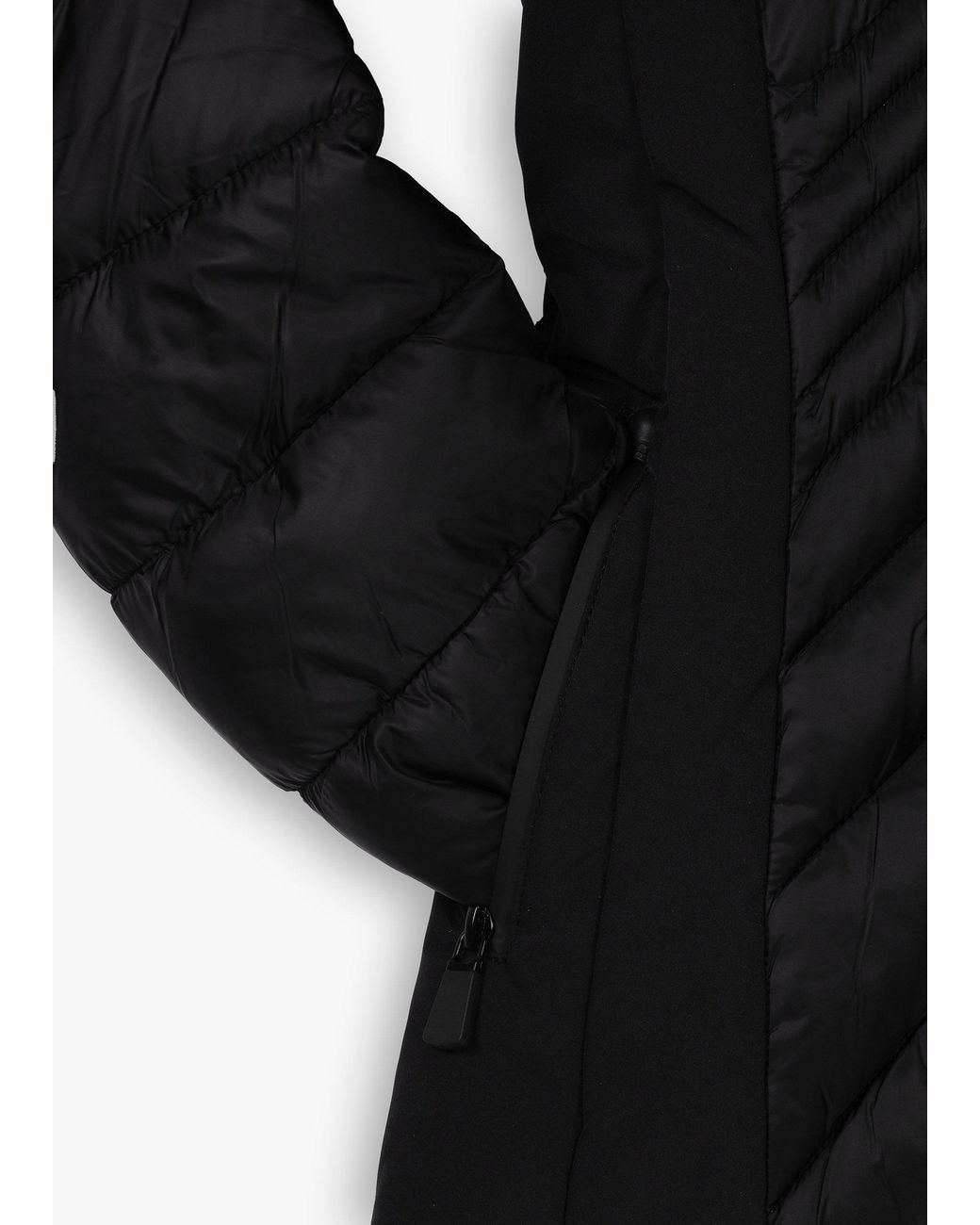 Elena Wang Black Quilted Belted Puffer Jacket