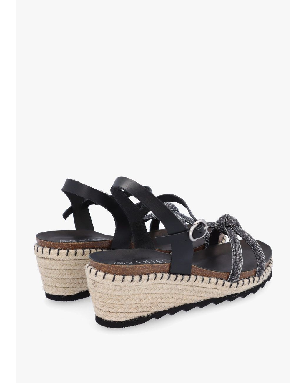 Daniel White Iknot Diamante Knot Low Wedge Sandals
