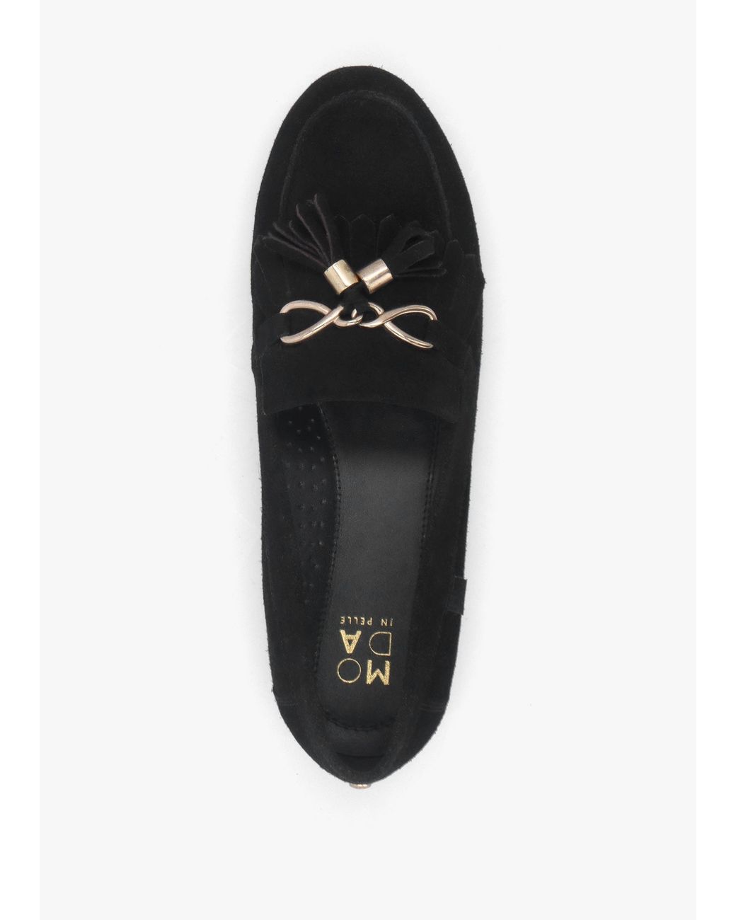 Moda In Pelle Black Essana Tassel Loafers
