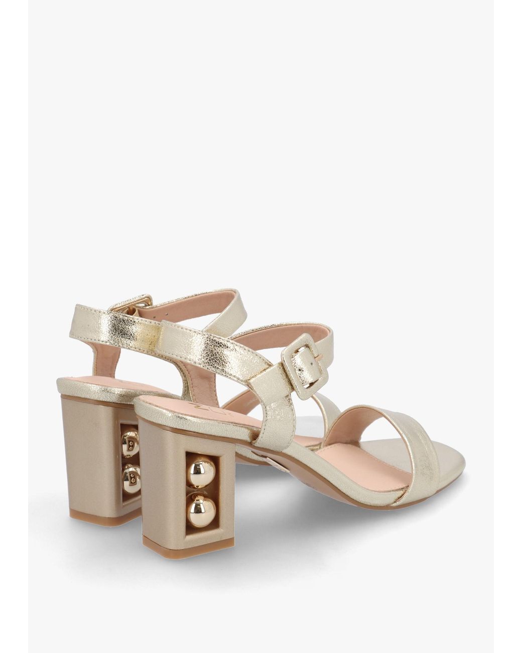 Moda In Pelle White Sandypearl Leather Heeled Sandals