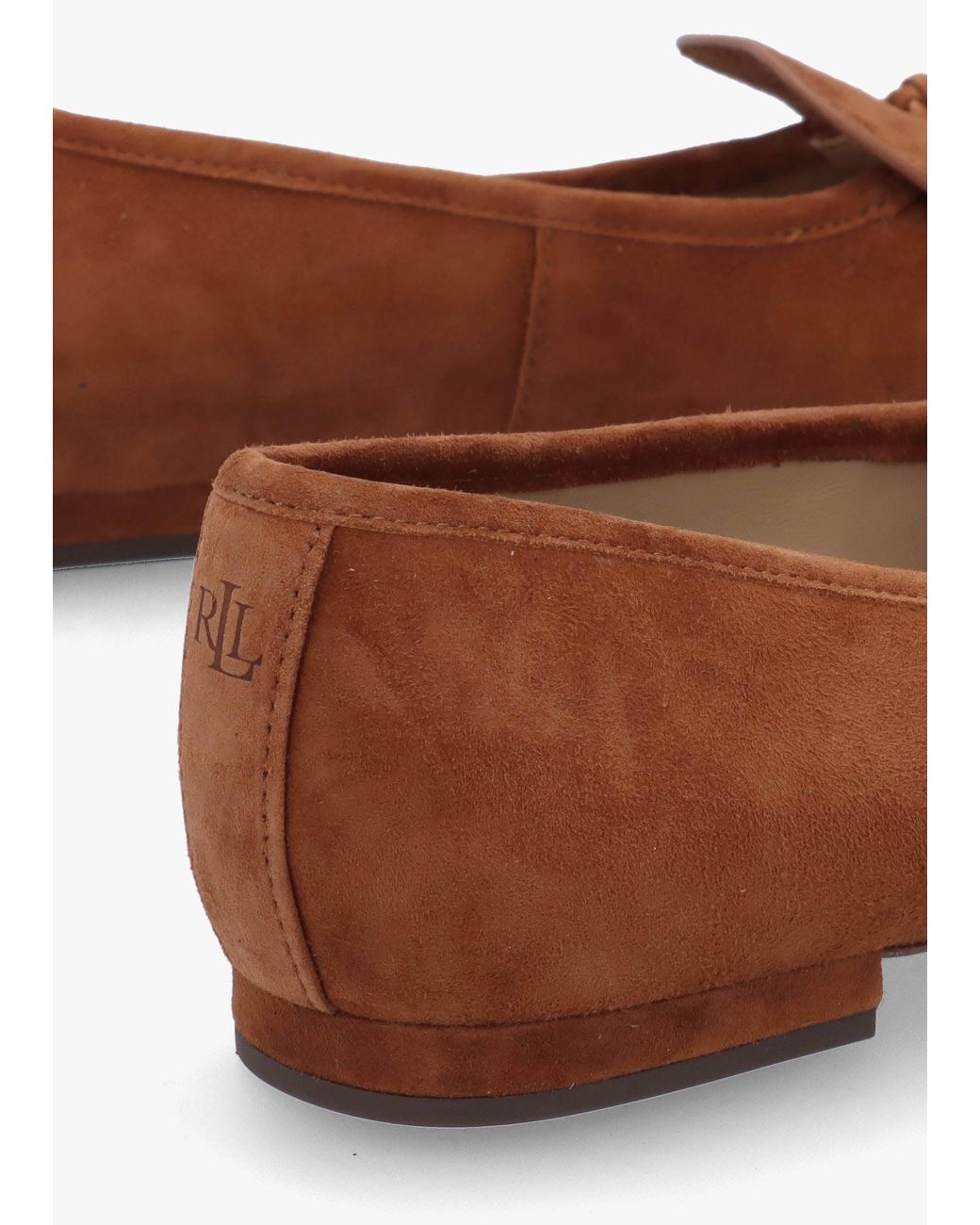 Ralph Lauren Brown Londyn Kiltie Lauren Ballet Pumps