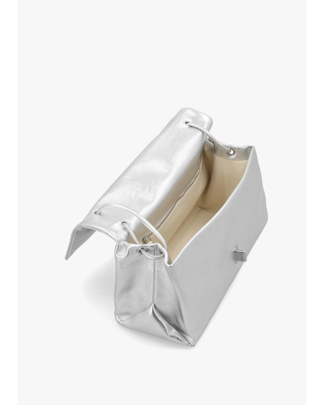Marc Jacobs White The Metallic Large Dual Shoulder Bag