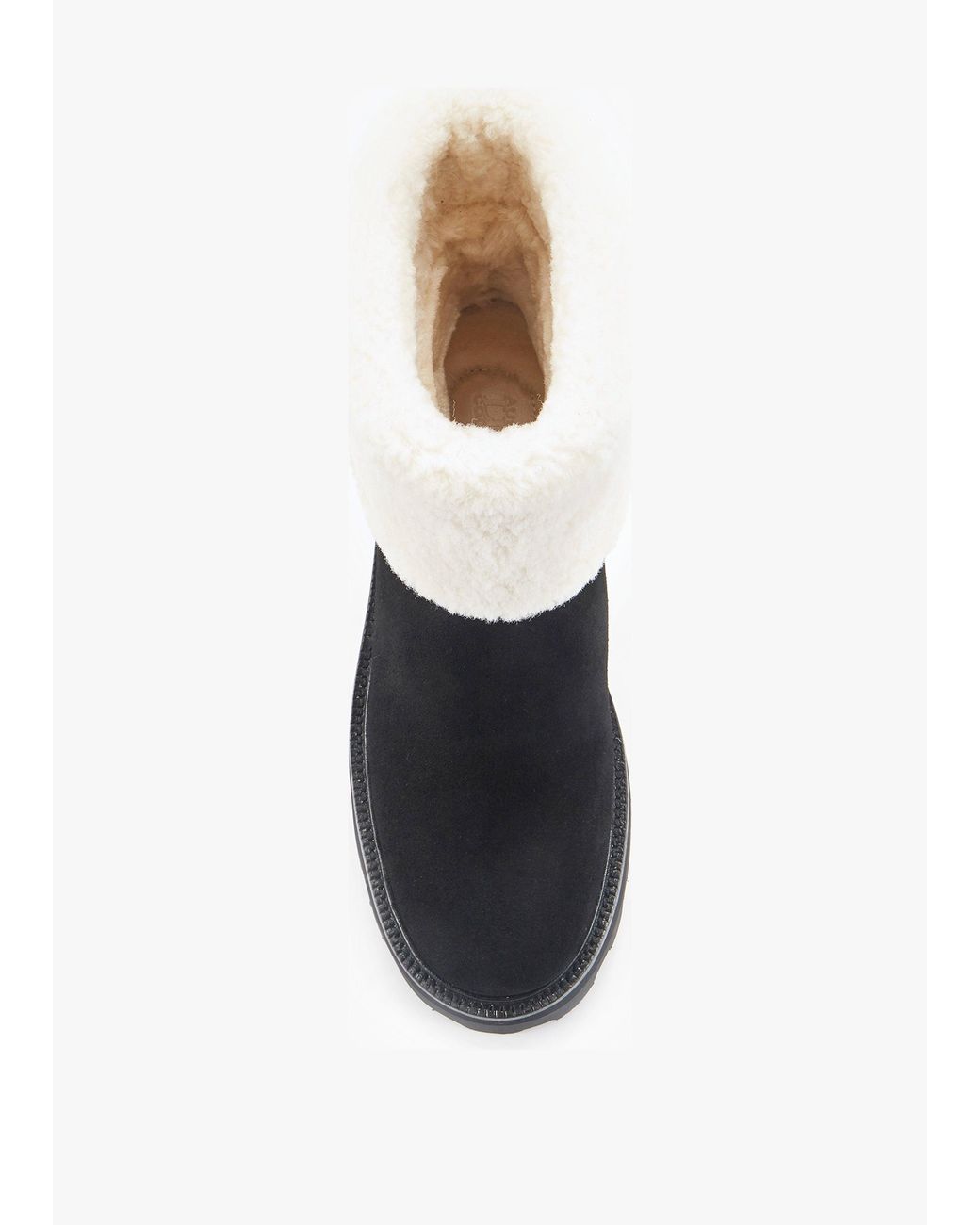 Australia Luxe Black Trinity Shearling Cuff Ankle Boots