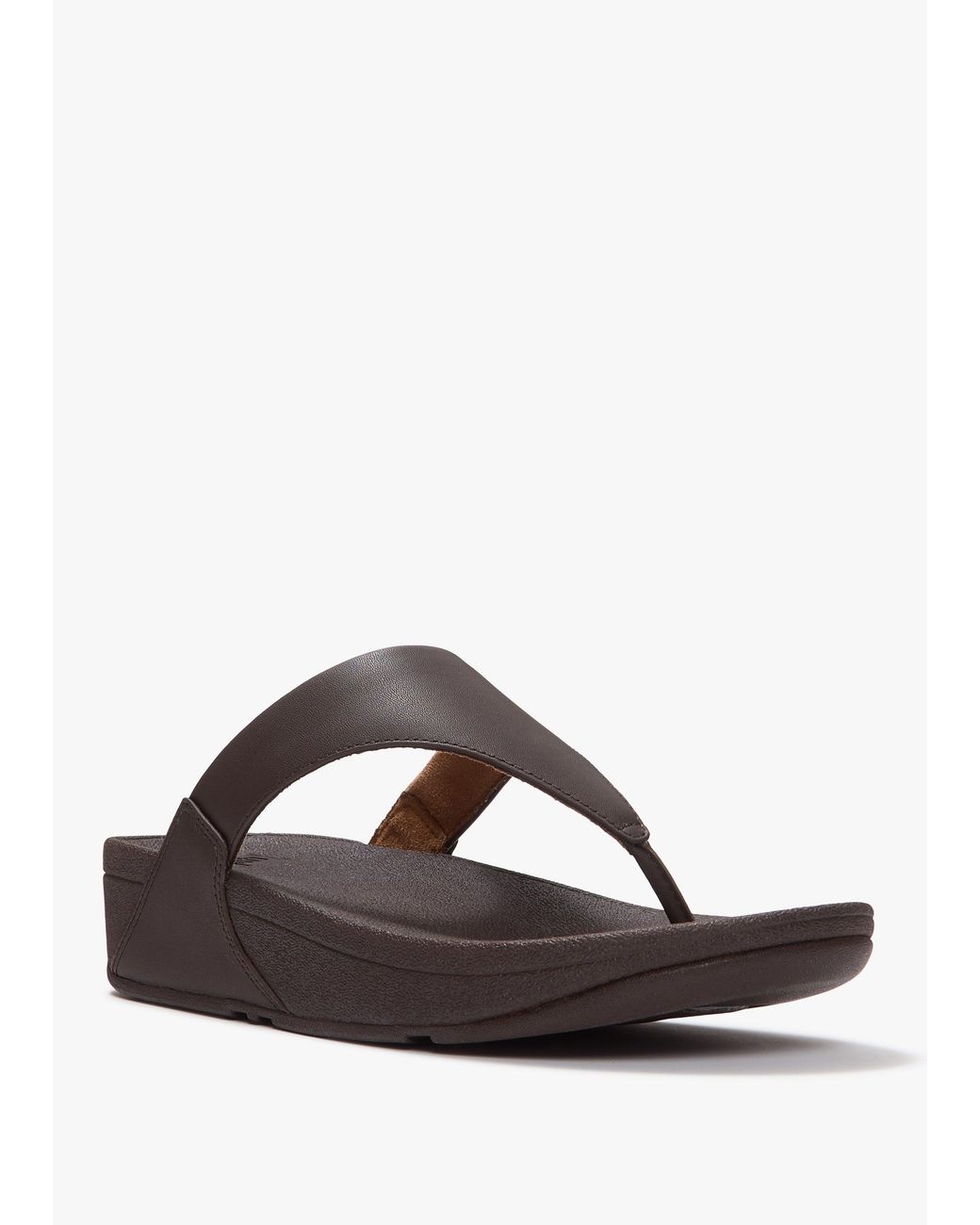 Fitflop Brown Lulu Chocolate Toe Post Sandals