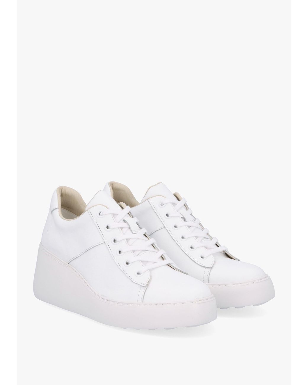Fly London White Delf Ii Wedge Trainers